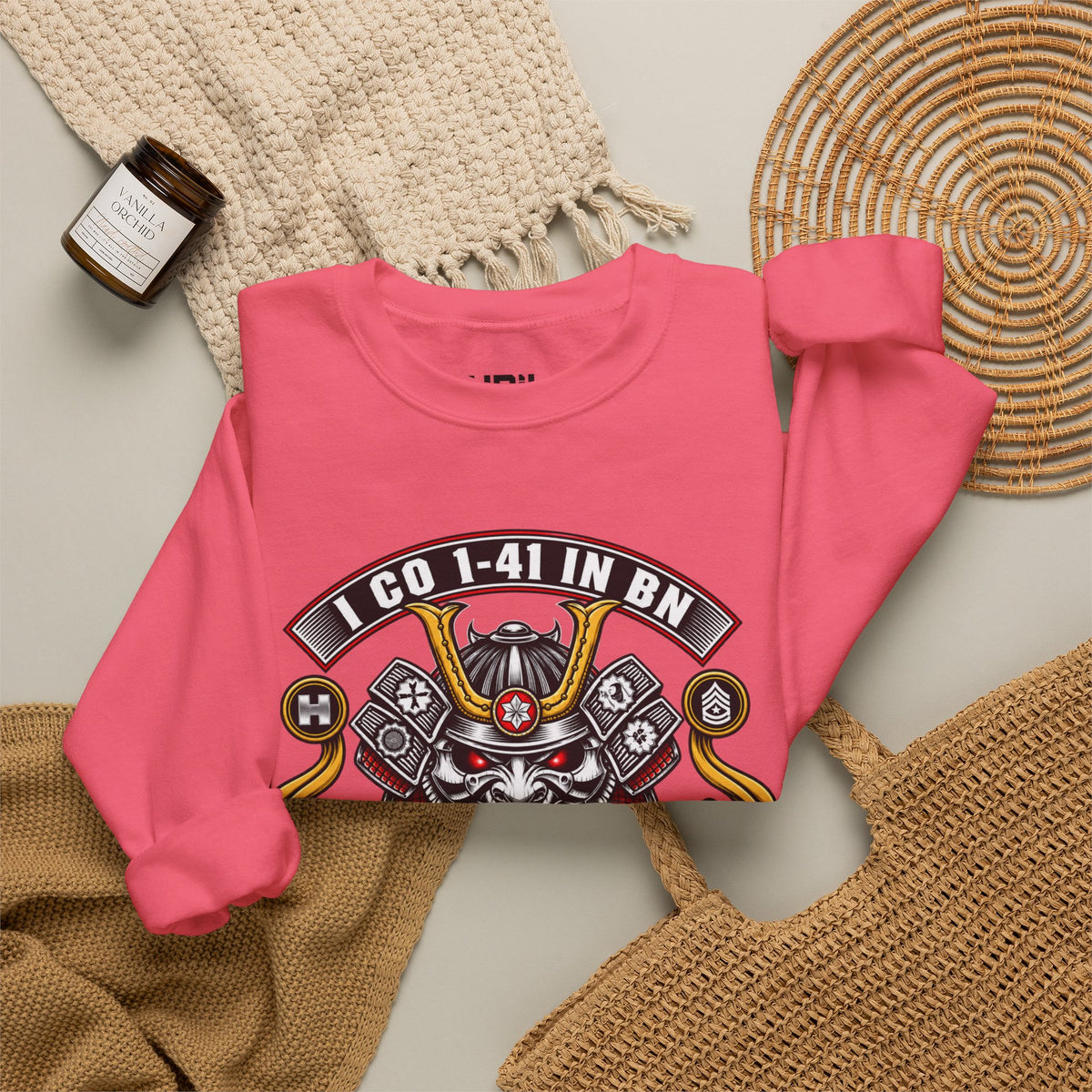 Dynasty I Co 1-41 IN BN - 1-41 EST 1917 Minimalist - Unisex Heavy Blend™ Crewneck Sweatshirt