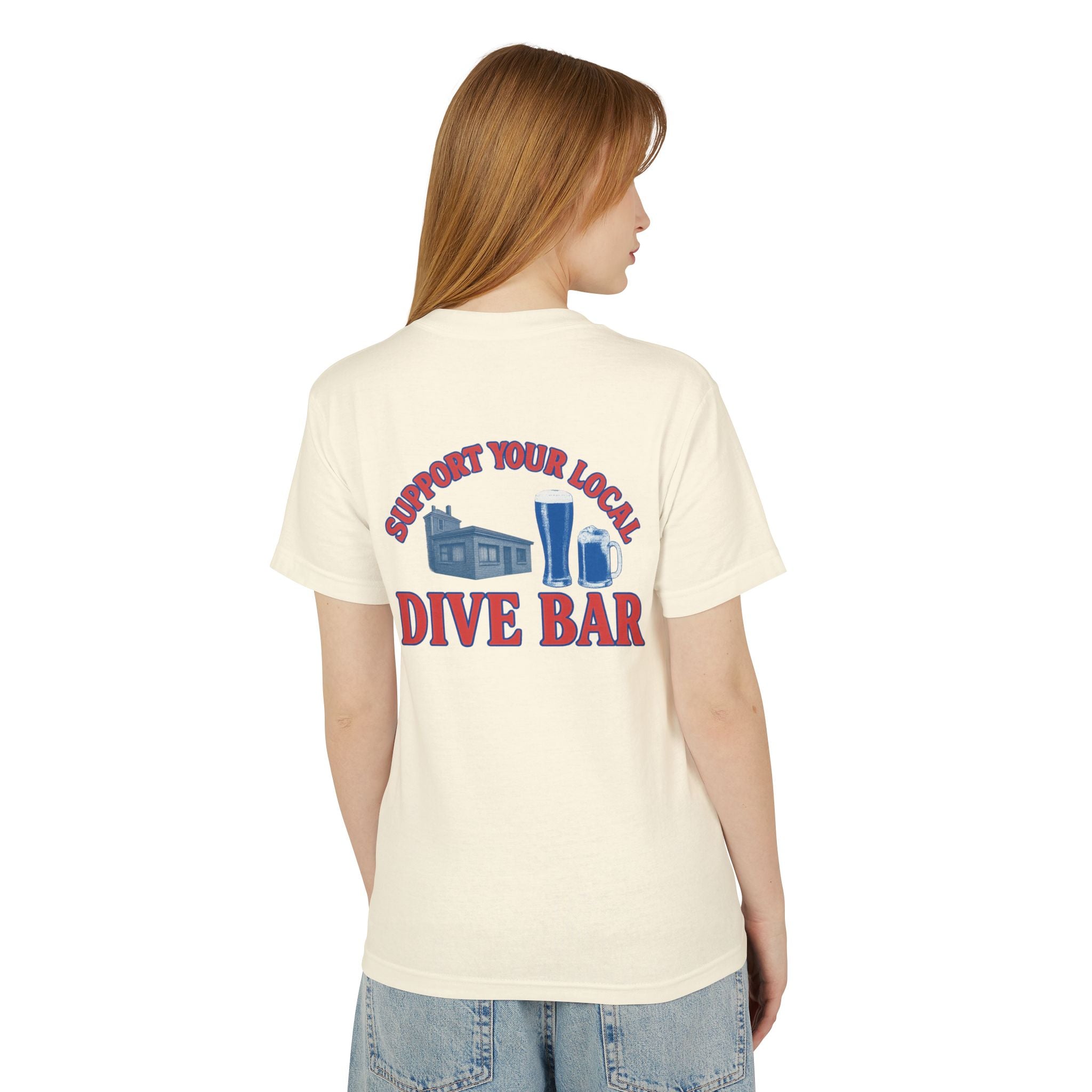 Rome's Bar  - Unisex Garment-Dyed Heavyweight Cotton Tee (Support Your Local Dive Bar)