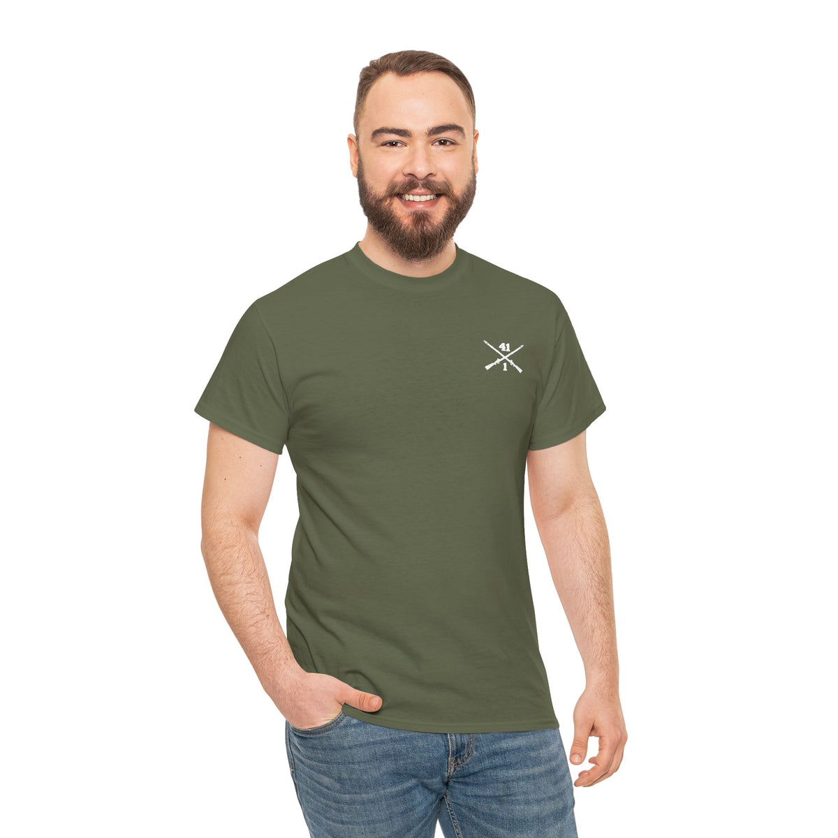 1-41 Infantry EST 1917 D4 - Unisex Heavy Cotton Tee